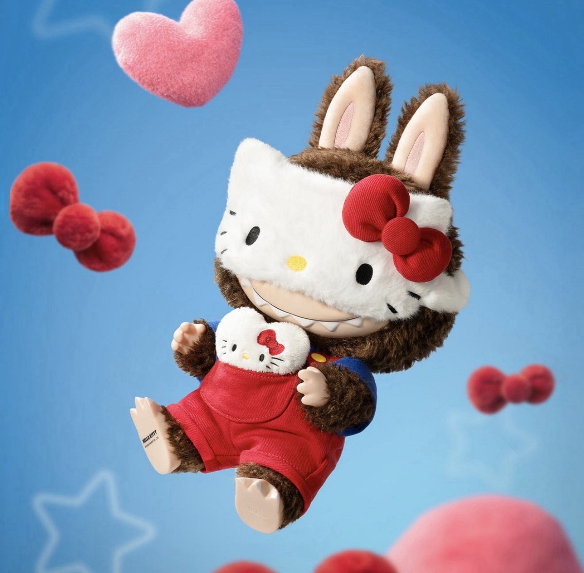 New POP MART Labubu Hello Kitty x The Monsters 15-inch Vinyl Plush