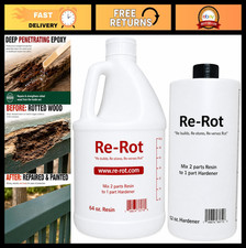 Liquid Wood Rot Repair Kit - 96 oz Epoxy Resin for Wood Restoration Protection