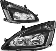 AUTOSAVER88 Headlight Assembly Compatible with 2003 OE - Black/Clear/Clear 