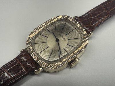 lecoultre 10 karat gold filled swiss made unique ladies wristwatch