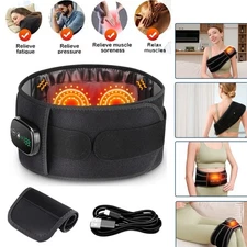 Heating Belt Electric Infrared Heating Pad Back Waist Massage Vibration Cordless