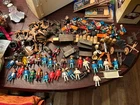 Vintage Lot Playmobil Geobra Toy Figures Cowboys, People Horses Pirates, Parts
