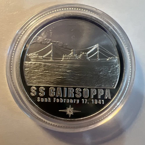 New ListingGAIRSOPPA Shipwreck 1941 World War II 1oz 999 FINE Silver round C3967