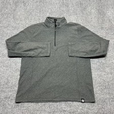 REI Co-op Fleece Pullover Mens Large Gray 1/4 Zip Long Sleeve Hiking Shirt