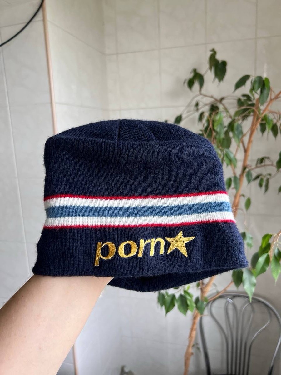 Vintage Pornstar Skateboarding 90s Beanie Hat Logo Embroidered