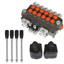  6 Spool Hydraulic Backhoe Directional Control Valve with 2 Joysticks 21 GPM