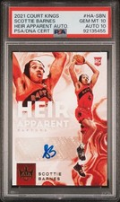 2021 PANINI COURT KINGS HEIR APPARENT AUTOS SCOTTIE BARNES 64/199 PSA 10 AUTO 10