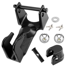 Gooseneck Trailer Hitch Lock w/ 2x key lock For RV Heavy Duty Trailers Black