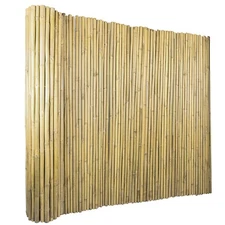 4Ft High x 8 Ft Long x 0.7In D Bamboo Fencing, Natural Bamboo Fence Rolls, Ec...