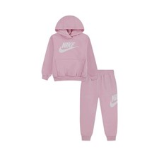 Nike - Tuta Bambina Club French Terry, Rosa Codice 36L595-A0W - 9B