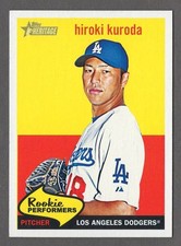 HIROKI KURODA 2008 Topps Heritage ROOKIE PERFORMERS Insert Card #RP12 Dodgers RC. rookie card picture