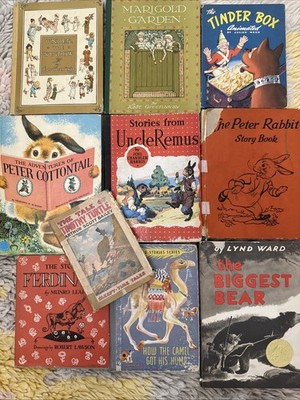 10 + Vintage Children's Books Kate Greenaway Ferdinand Peter Rabbit Biggest Bear