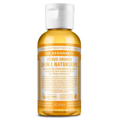Dr. Bronners 18-IN-1 Naturseife Zitrus Orange   60ml