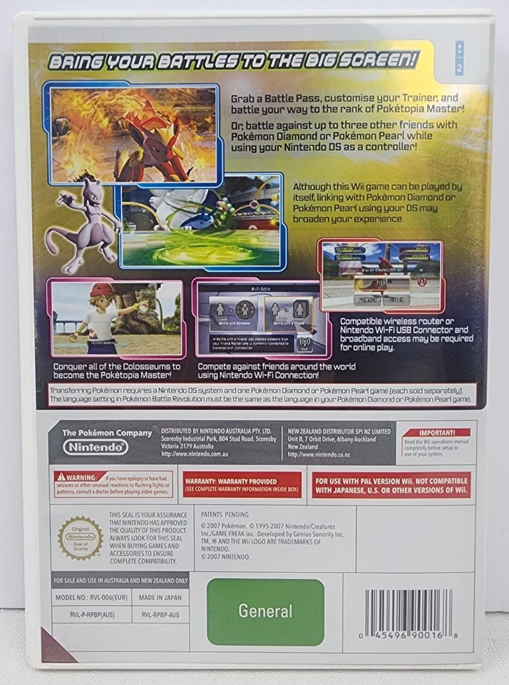 Pokemon Battle Revolution - Nintendo Wii PAL Video Game Complete with Manual - Image 3 of 3