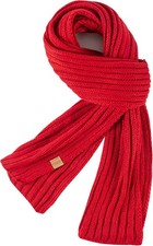 Womens Warm Ribbed Knit Winter Scarf Soft Long Thick Neck Warmer Cold Weather