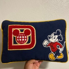 Disney Mickey Mouse Walt Disney World Pillow Vintage Style Double Sided