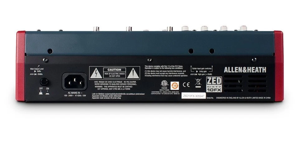 Allen & Heath ZED60-10FX Mixer mit 60mm Fader, 4 Mono + 2 Dual-StereoIN, USB, FX - Bild 2 von 3