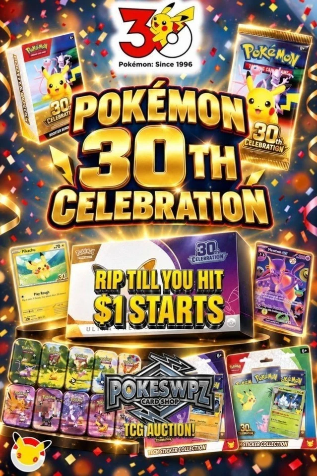 🔥Pokemon 30th Celebration ENGLISH🔥Rip Till You HIT w/Unc J🔥