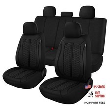 Breathable Premium Car Seat Covers  3D Air-Mesh Seat Covers for Full Set Black