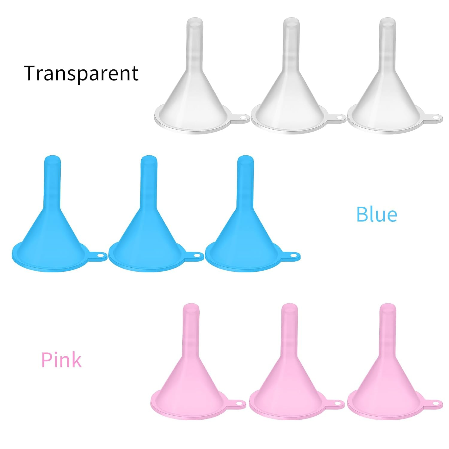 9PCS Plastic Small Funnel, Mini Perfume Funnel Filling Small Tiny Bottles Capsul