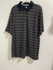 cutter and buck polo new xl Navy With Gold Stripes