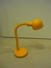 Schreibtischlampe Tischlampe Lampe Leuchte Happy Light Gelb Metall 70er