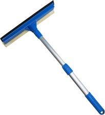 Professional Window Squeegee,2 in 1 Squeegee Window Cleaner with Long Stainless