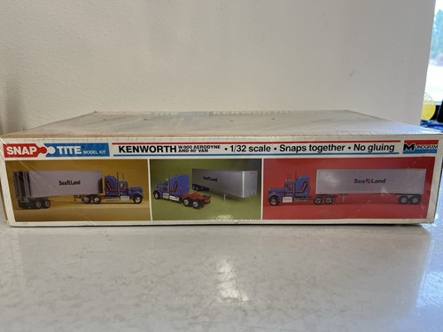 Vintage 1981 Snap Tite Model Kit Kenworth W900 Aerodyne Truck Sealed by Monogram - Picture 2 of 8