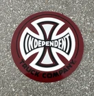 Independent Trucks Foil Cross 3”  Skateboard Sticker Black Red Dead Stock New