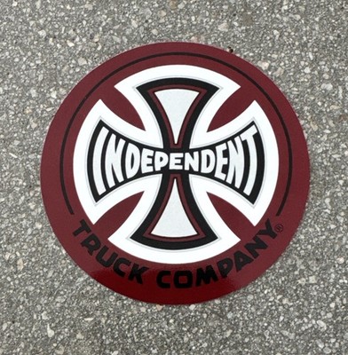 Independent Trucks Foil Cross 3   Skateboard Sticker Black Red Dead Stock New