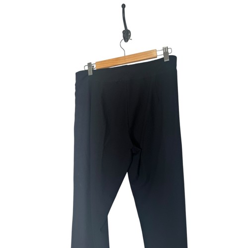 Eileen Fisher Washable Pull On Stretch Crepe Pant Large Black Straight USA Made - Picture 5 of 5