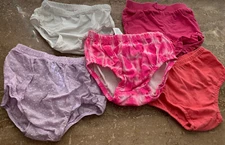 5 Multi Brand Baby Girl Colorful Diaper Covers~ Sizes 18 Mo(3) 9 Mo (1)