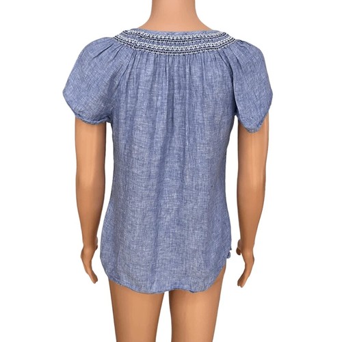 NUEVO Top Talbots 100% Lino Bordado Manga Raglán Talla Grande - Imagen 4 de 23
