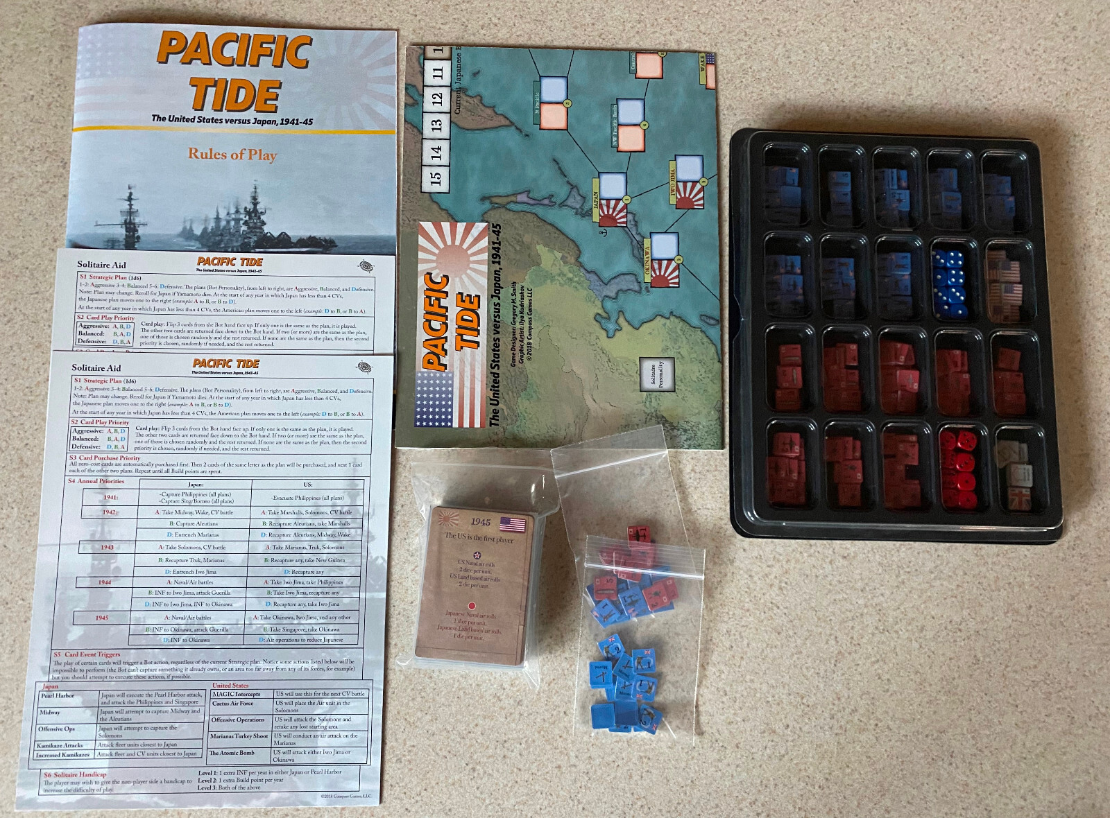 PACIFIC TIDE Military Board Game Games 1077) Read