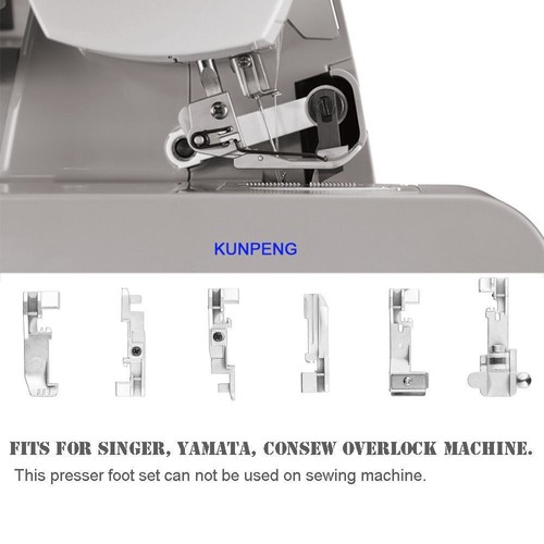 For Singer Overlock Serger 6 Feet set 14CG754 14SH654 14U555 14U557 Consew 14TU - Picture 3 of 6
