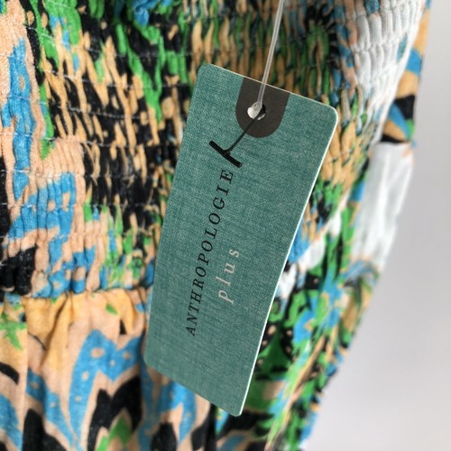 Anthropologie Plus Cover Up Dress Beach Size 3X Green Multicoloured Cut Out NWT - Picture 23 of 24