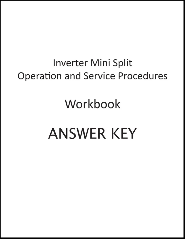 Inverter Mini Split Operation and Service Procedures WORKBOOK - Image 4 of 4