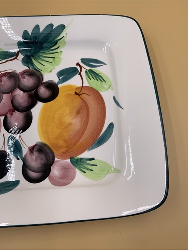 Pizzato Serving Platter ~ Hand Made In Italy ~ Fruit Pattern, 15.5” x 12” - Picture 5 of 9