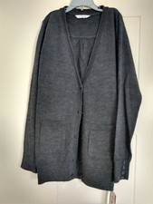 Marks & Spencer School graue Strickjacke reine Merinowolle warm 11 12 Jahre Mädchen M&S