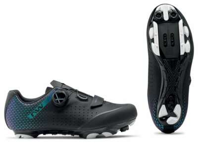 Northwave Origin Plus 2 Damen MTB Fahrrad Schuhe irisierend schwarz/grün/lila 2