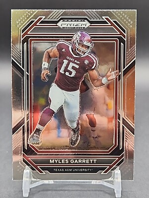 Myles Garrett 2023 Prizm Draft Base Set #78 Texas A&M Aggies