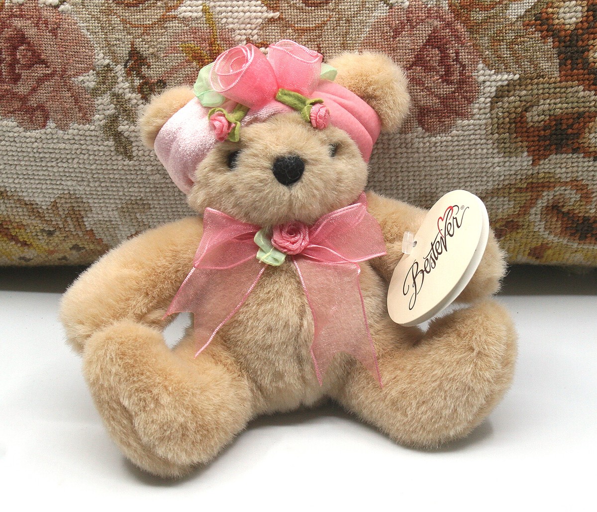 SUPER CUTE! BESTEVER 6.5" "ROSE BEAR" COLLECTIBLE STUFFED ANIMAL PLUSH TOY