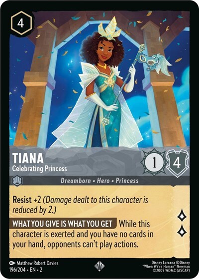 Lorcana Tiana - Celebrating Princess (196/216) Rise of the Floodborn NM