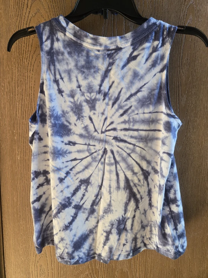 GUC Size 14/16 Justice Active Softball outfit tie dye tank shirt lace up shorts - Image 3 of 4