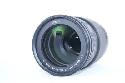 PANASONIC LUMIX G VARIO 100-300mm f4-5.6 Black Lens with Cap Very 