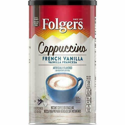 Folgers cappuccino french vanilla Beverage Mix, 16-ounce canisters (pack of 6) (025500068480)