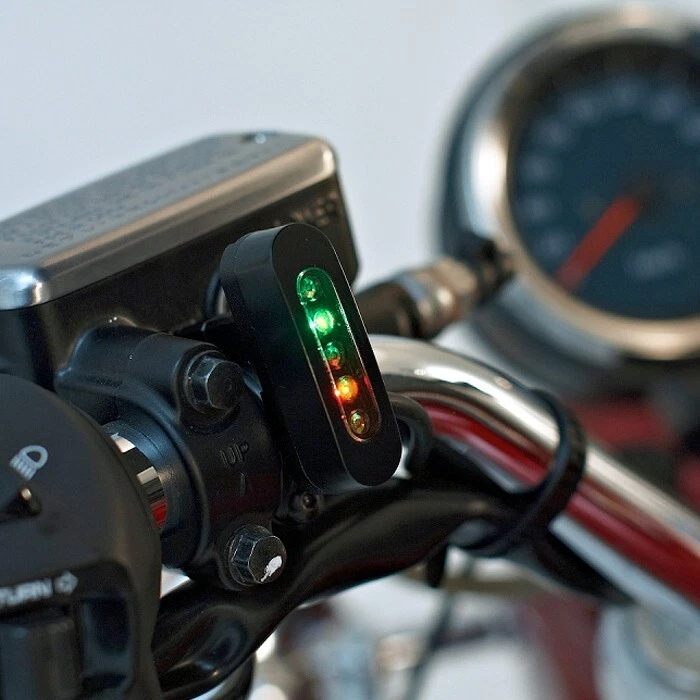 Kontrollleuchten Einheit Alpha schwarz Mini für Bobber Chopper Custom Motorrad - Bild 2 von 4