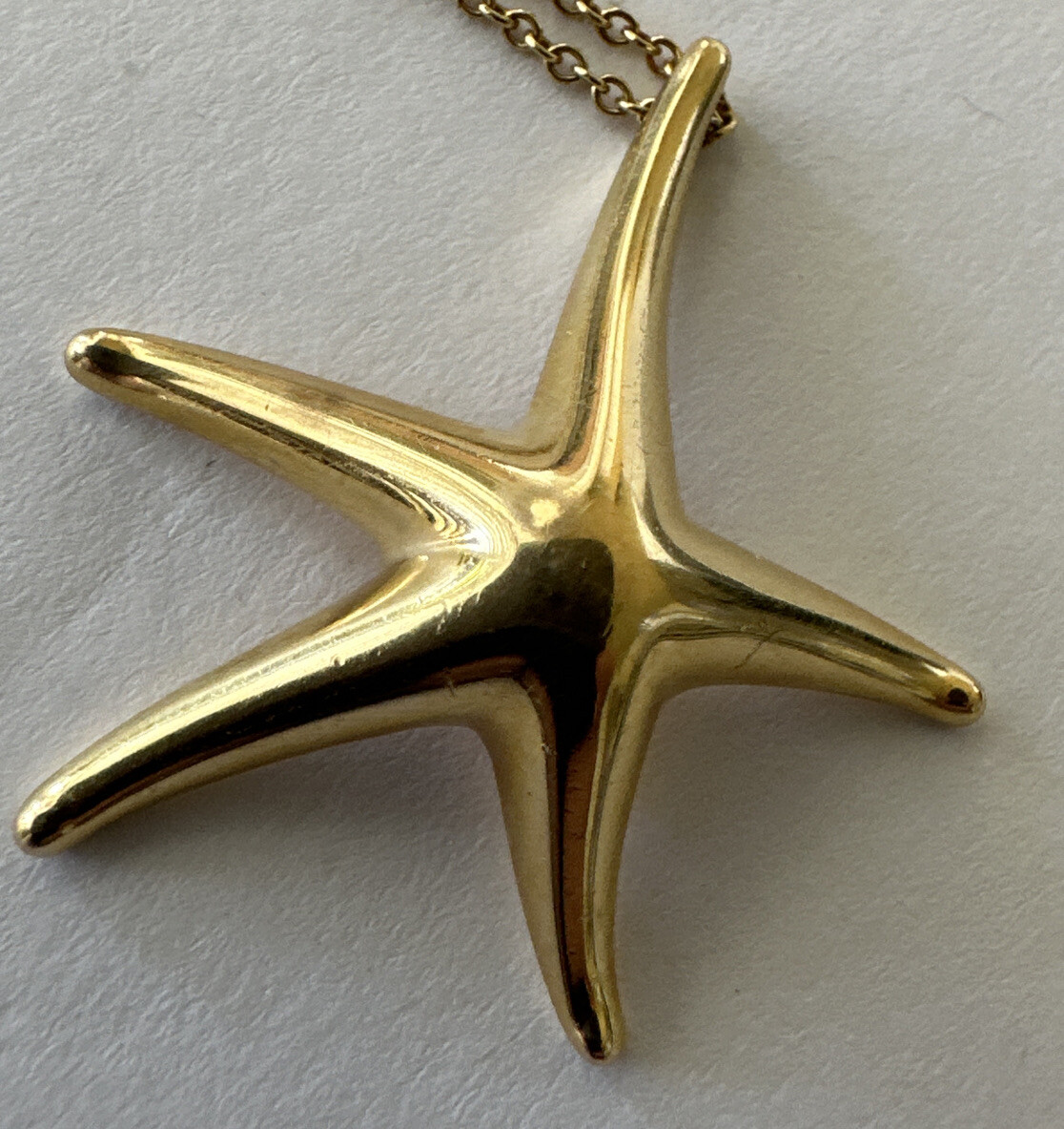 Tiffany Co 18k Elsa Peretti Starfish Necklace