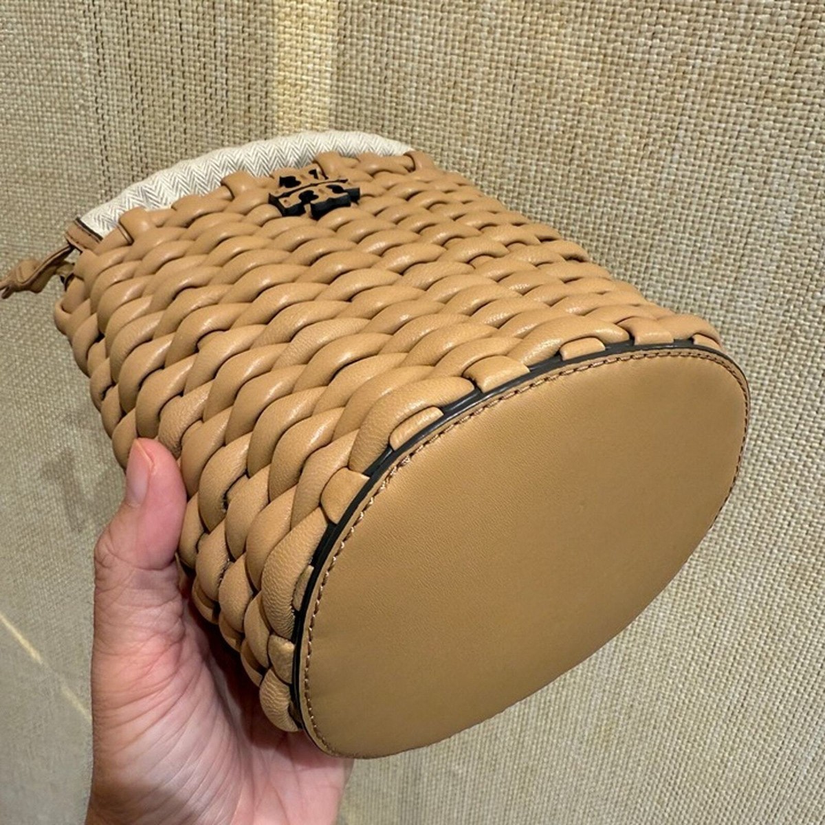 NEW Tory Burch Emerson Woven Mini Bucket Bag 160648 | eBay