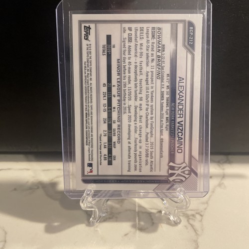 Alexander Vizcaino 2021 Bowman Chrome 1ST Gold Mojo /50 #BCP-212 Yankees - Picture 2 of 2